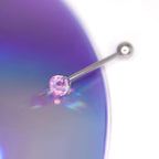 Faceted Disco Ball Titanium Barbell detail 12