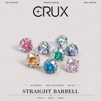 Rose Cut CZ Titanium Barbell