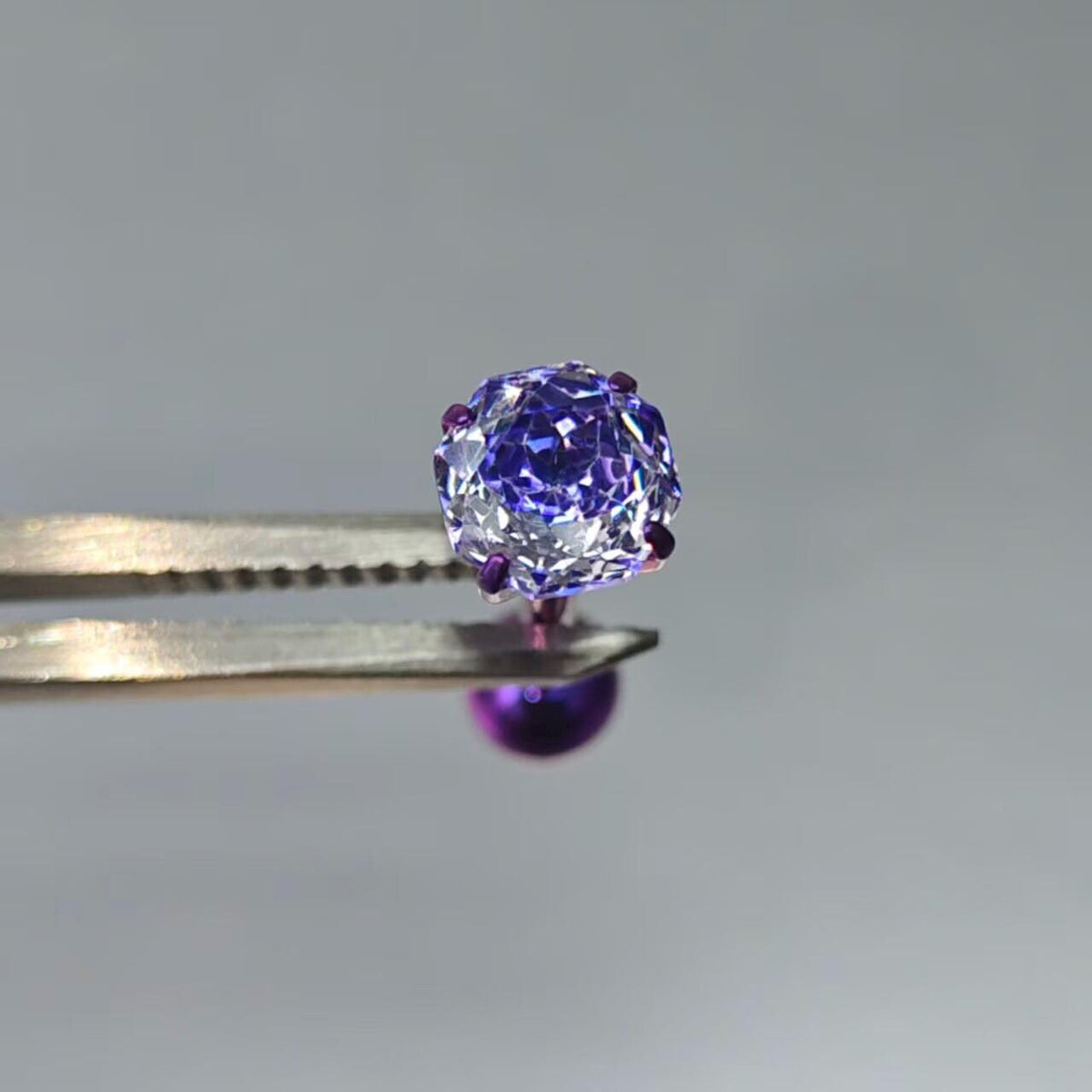 Rose Cut CZ Titanium Barbell detail 5