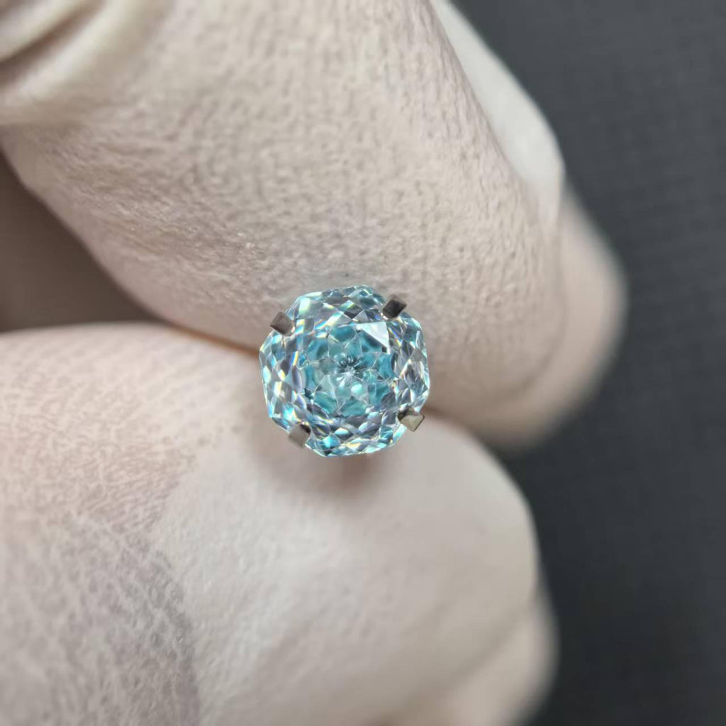 Rose Cut CZ Titanium Barbell detail 11