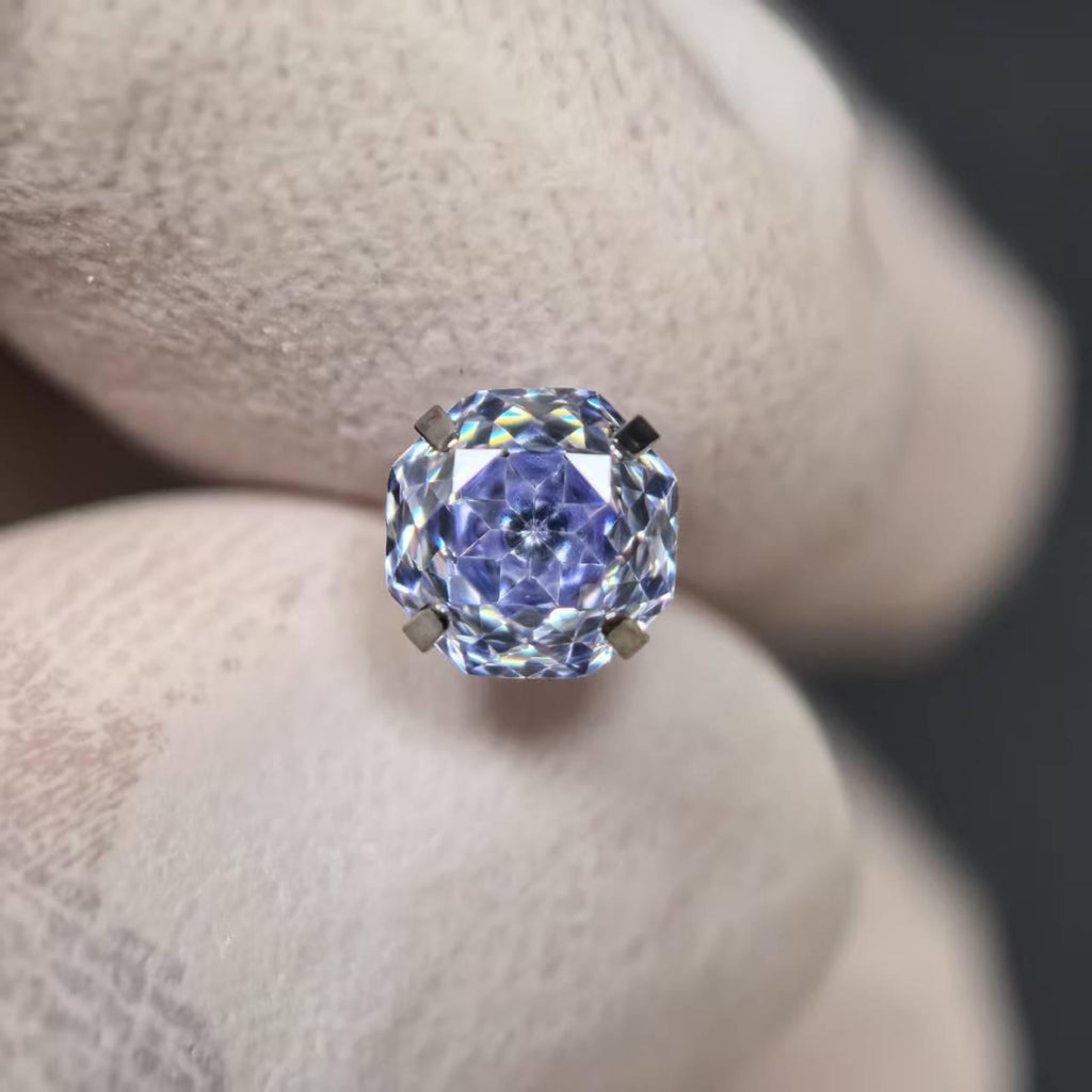 Rose Cut CZ Titanium Barbell detail 15