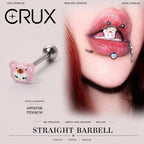 Kawaii Kitty Bear Titanium Barbell