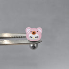 Kawaii Kitty Bear Titanium Barbell detail 8