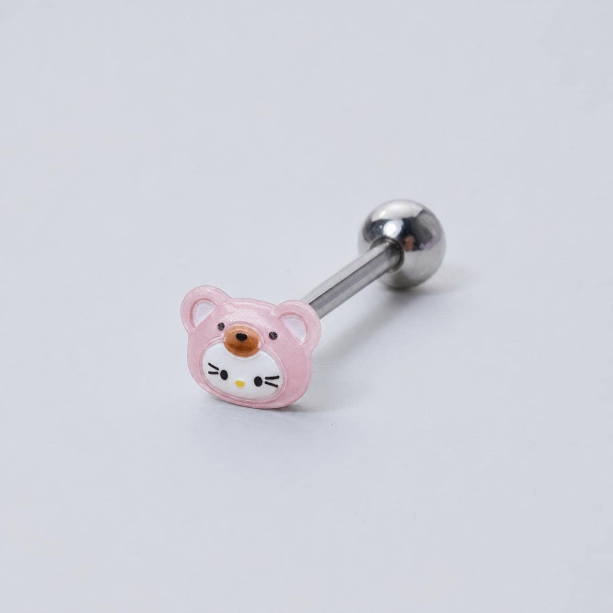 Kawaii Kitty Bear Titanium Barbell detail 10