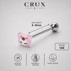 Kawaii Kitty Bear Titanium Barbell detail 11