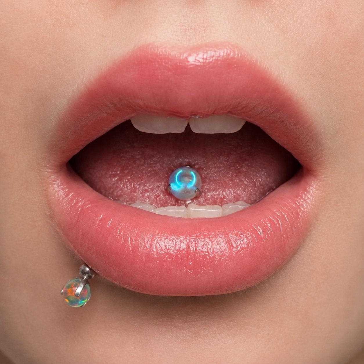 Moonlight Stone Titanium Barbell detail 10