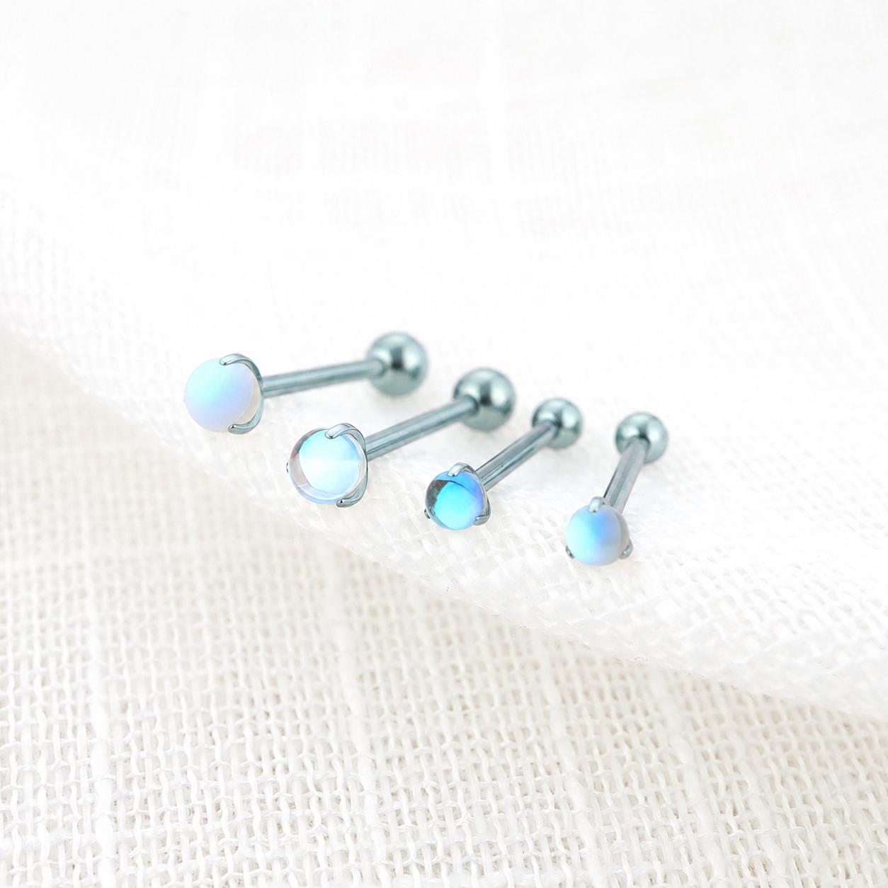 Moonlight Stone Titanium Barbell detail 16