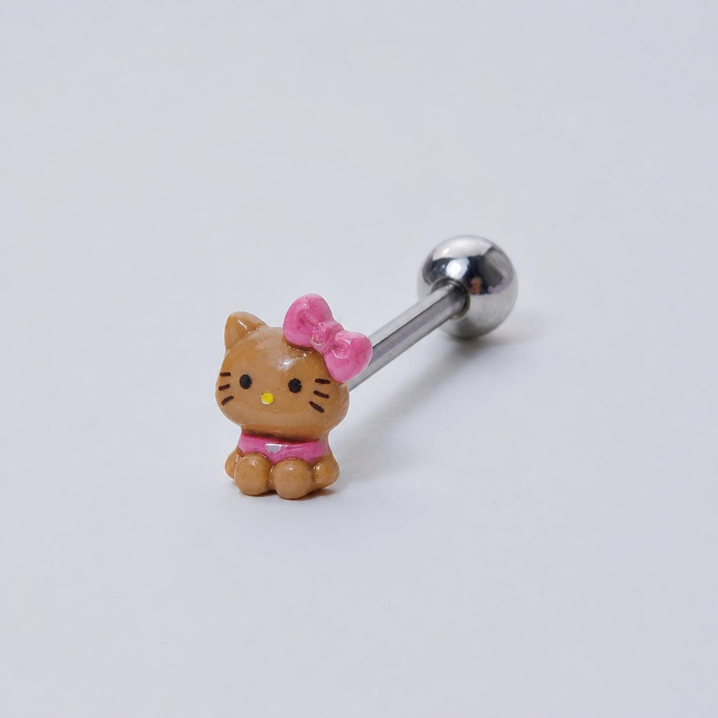 Bow Kitty Titanium Barbell detail 9