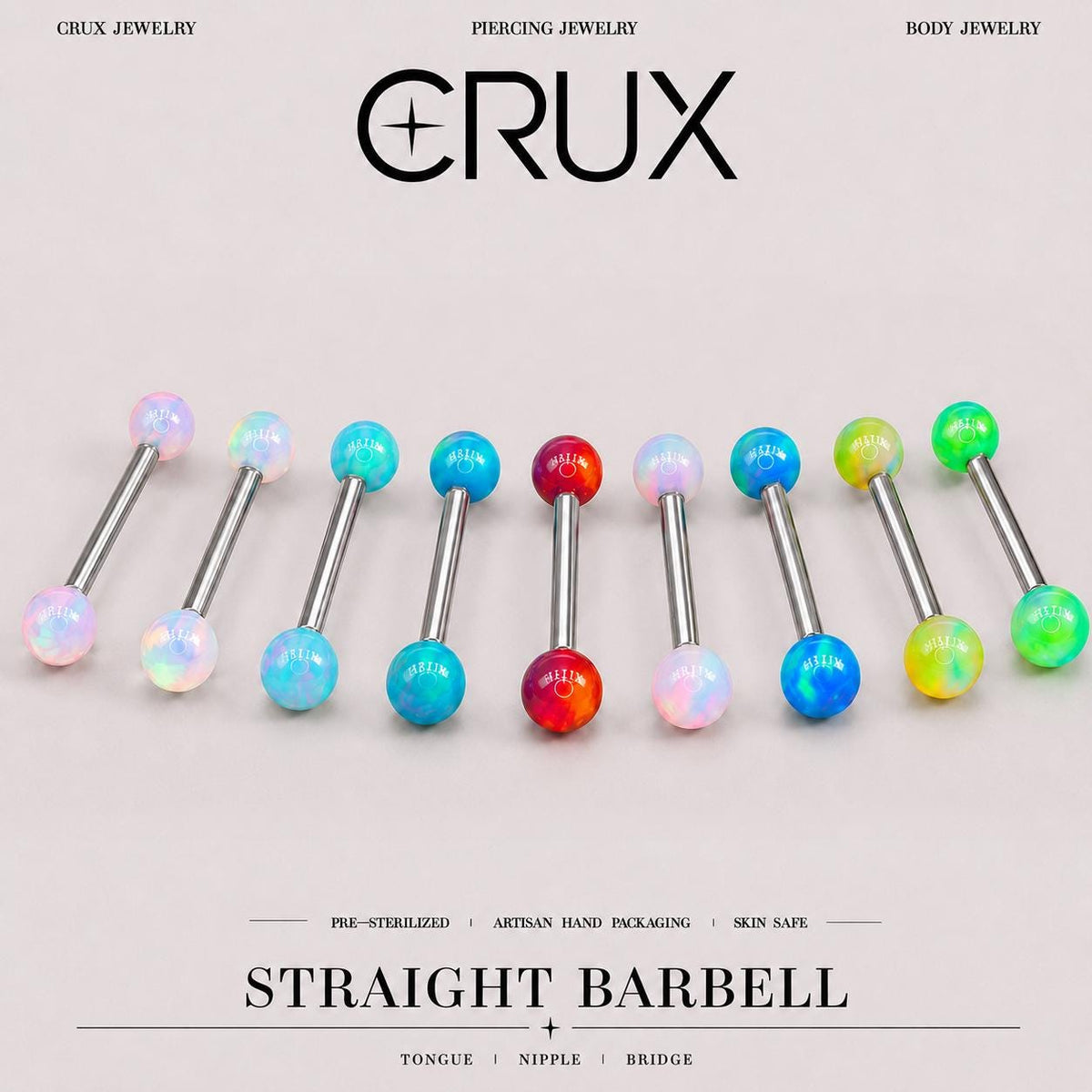 Celestial Nebula Opal Titanium Barbell