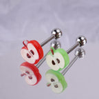 Apple Slice Titanium Barbell detail 3