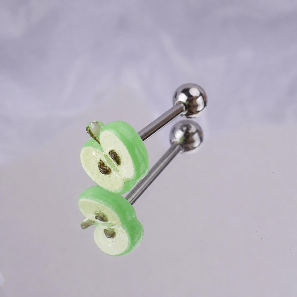 Apple Slice Titanium Barbell detail 4
