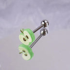 Apple Slice Titanium Barbell detail 4