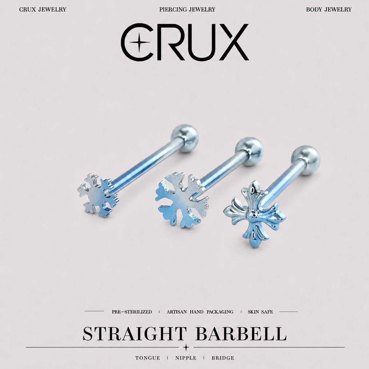 Snowflake Titanium Barbell