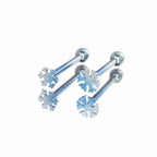 Snowflake Titanium Barbell detail 6