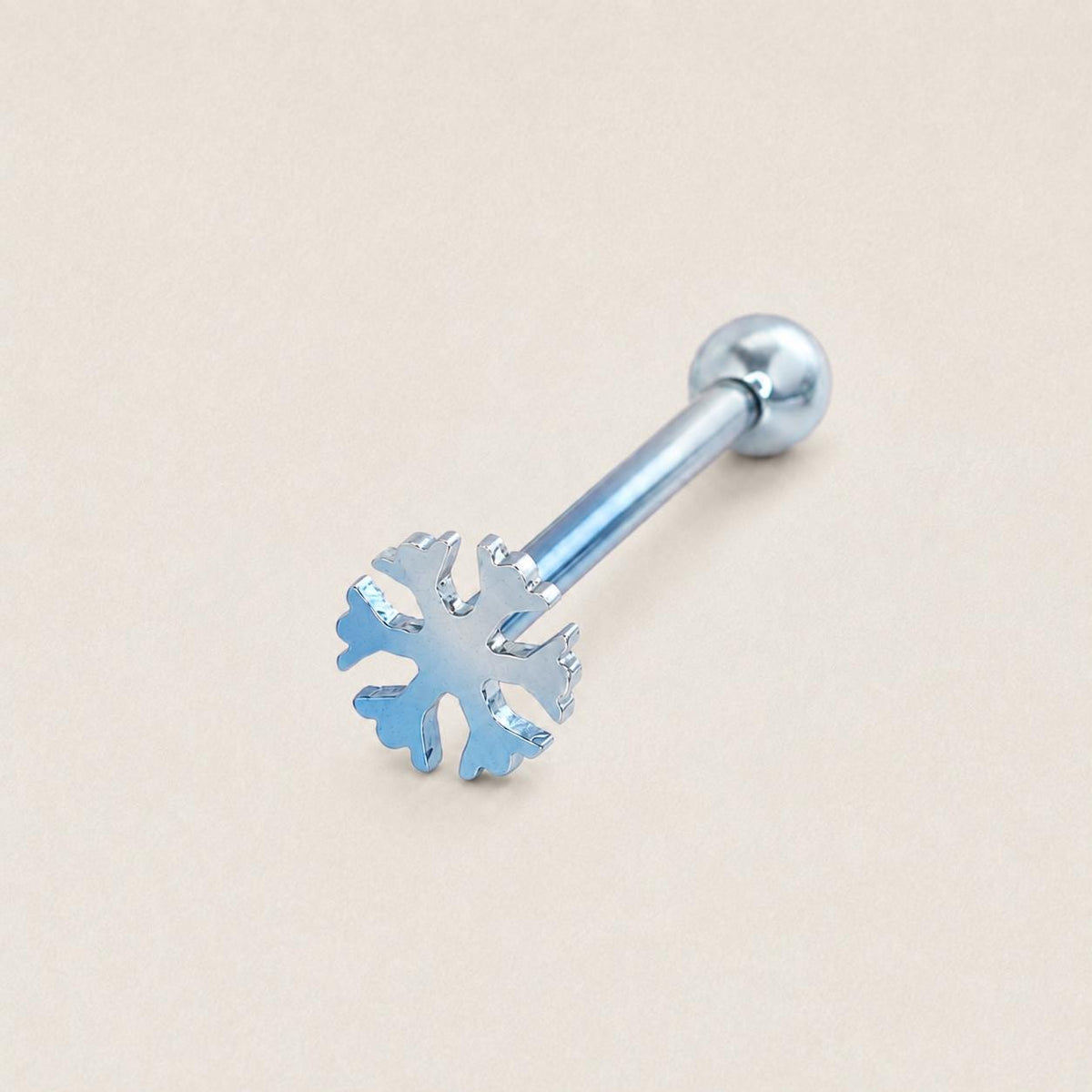 Snowflake Titanium Barbell detail 7