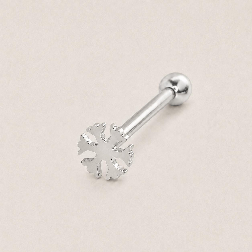 Snowflake Titanium Barbell detail 10