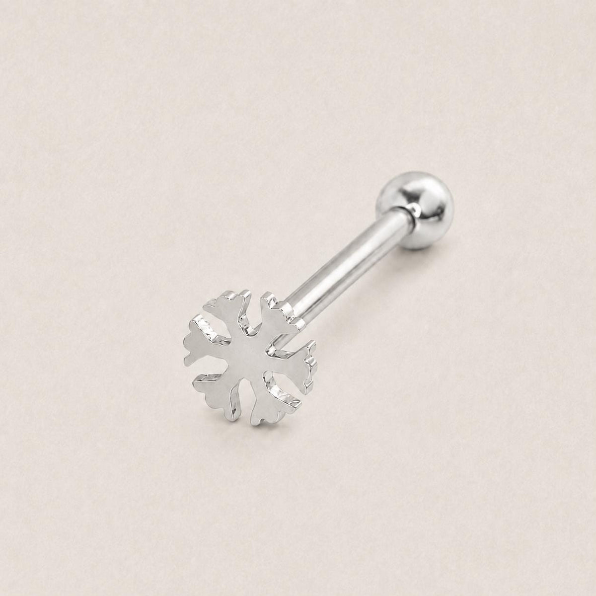 Snowflake Titanium Barbell detail 10
