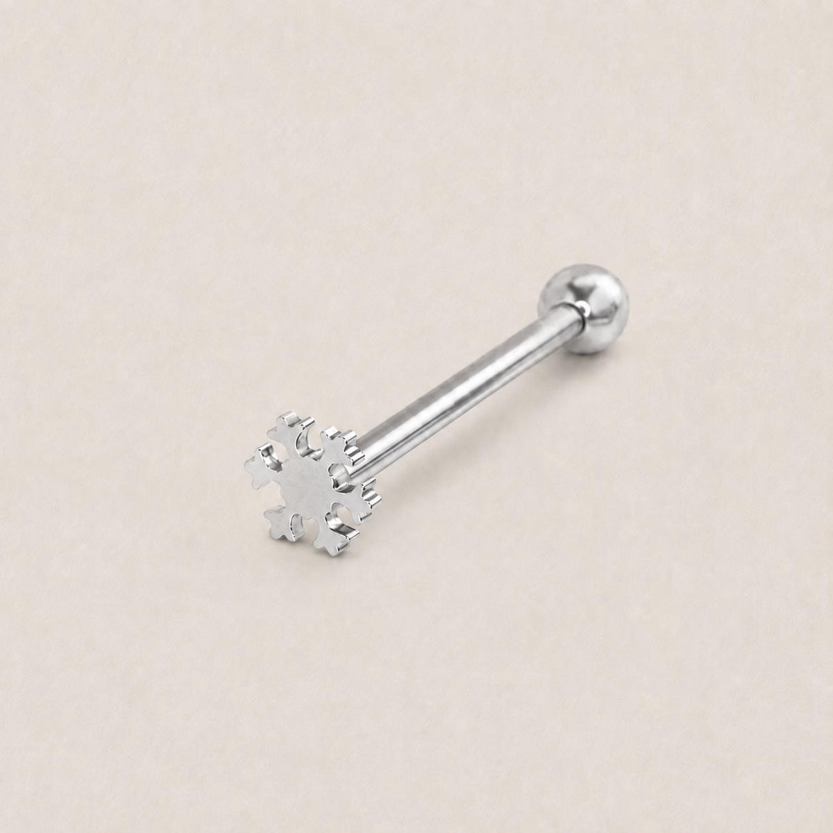 Snowflake Titanium Barbell detail 11