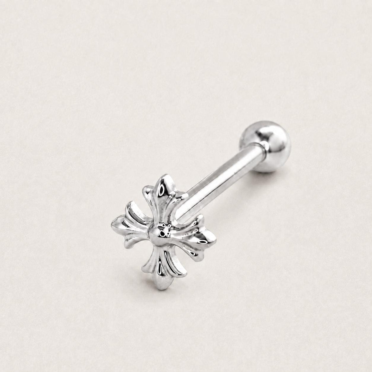 Snowflake Titanium Barbell detail 12