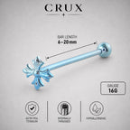 Snowflake Titanium Barbell detail 13