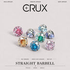 ETSY 4566480218 | IMAGE 1 | Rose Cut CZ Titanium Barbell