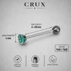 ETSY 4566480218 | IMAGE 17 | Rose Cut CZ Titanium Barbell