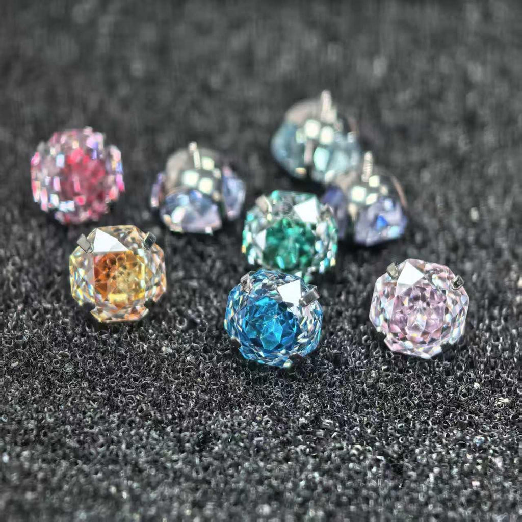 ETSY 4566480218 | IMAGE 3 | Rose Cut CZ Titanium Barbell