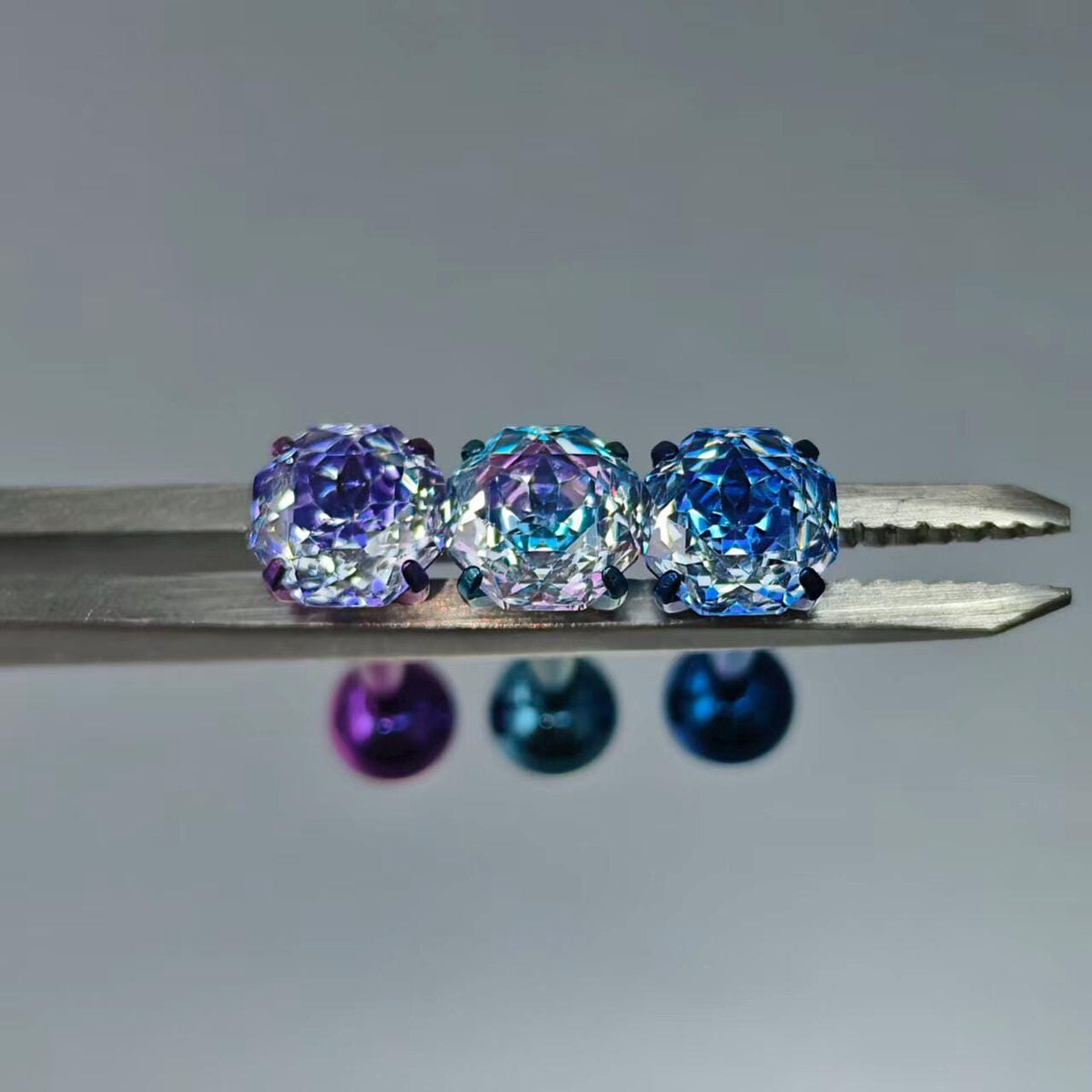ETSY 4566480218 | IMAGE 7 | Rose Cut CZ Titanium Barbell