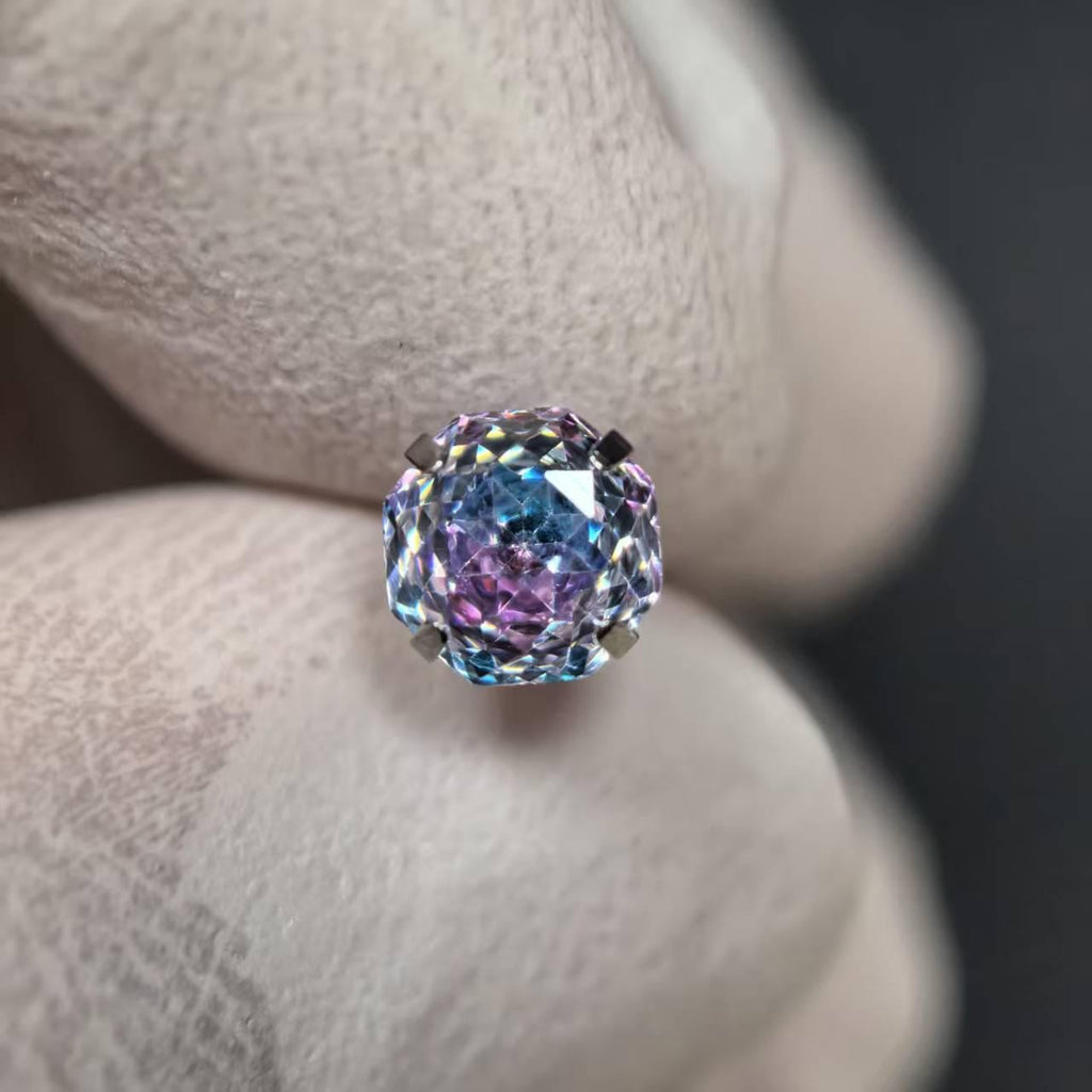 ETSY 4566480218 | IMAGE 9 | Rose Cut CZ Titanium Barbell
