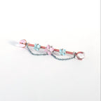 Sugar Cube Star Chain titanium industrial barbell, detail view 4