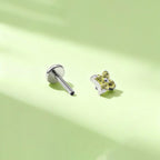 Crystal & Opal Clover F136 Titanium flat-back jewelry image 11