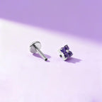 Crystal & Opal Clover F136 Titanium flat-back jewelry image 12