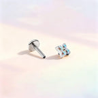 Crystal & Opal Clover F136 Titanium flat-back jewelry image 16