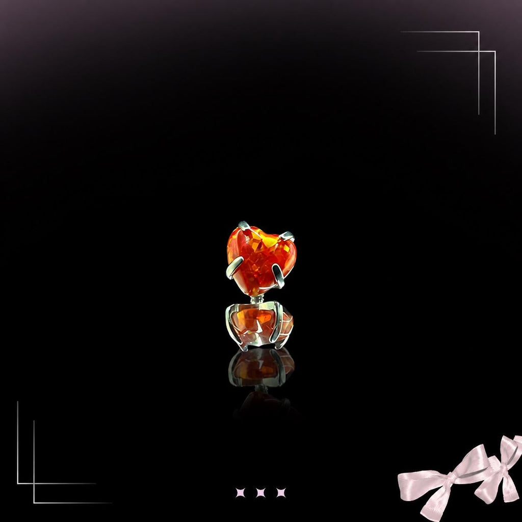 Opal Heart F136 Titanium flat-back jewelry image 03