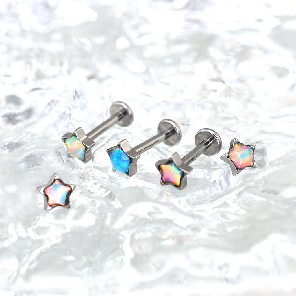 Iridescent Star F136 Titanium flat-back jewelry image 03
