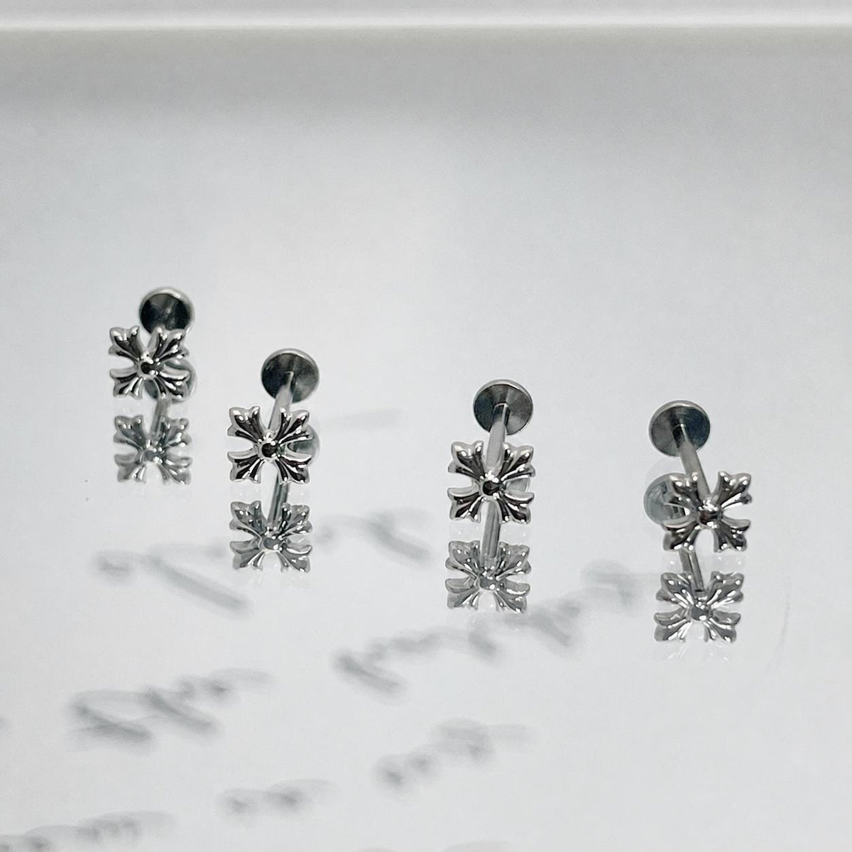 Gothic Cross F136 Titanium flat-back jewelry image 03