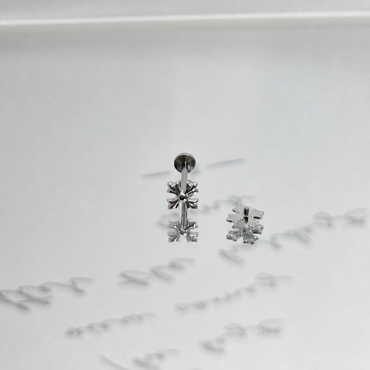 Gothic Cross F136 Titanium flat-back jewelry image 05