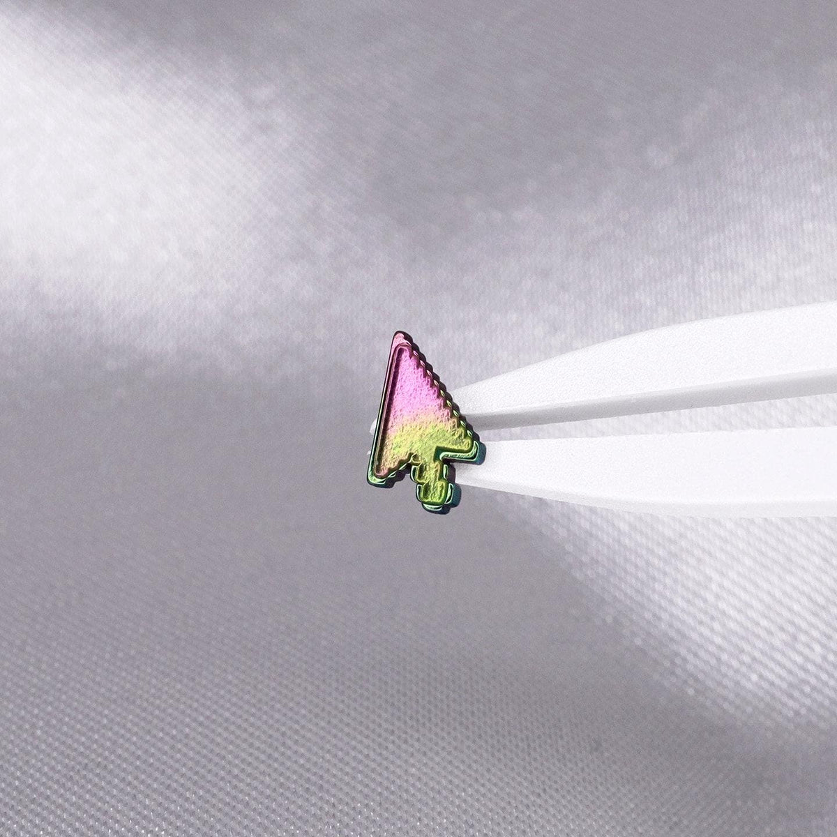 Pixel Cursor F136 Titanium flat-back jewelry image 09
