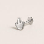 Pixel Cursor F136 Titanium flat-back jewelry image 11