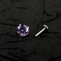 ETSY 4574939005 | IMAGE 3 | Violet Moissanite Flat Back Stud