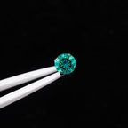 Vivid Emerald Green Moissanite Flat Back Stud - product image 3