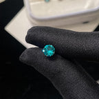 Vivid Emerald Green Moissanite Flat Back Stud - product image 5
