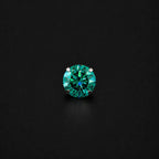 Vivid Emerald Green Moissanite Flat Back Stud - product image 7