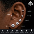Vivid Emerald Green Moissanite Flat Back Stud - product image 8