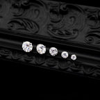 White Moissanite Flat Back Stud - product image 5