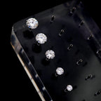 White Moissanite Flat Back Stud - product image 6