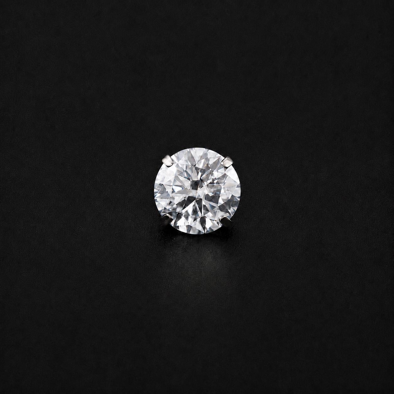 White Moissanite Flat Back Stud - product image 7