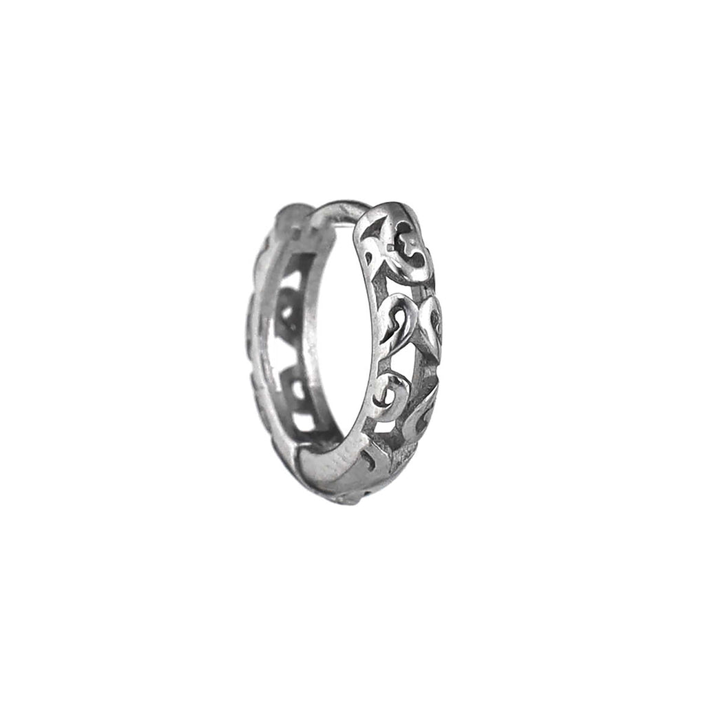 Openwork Vine Pattern Stainless Steel Earrings - Openwork Vine Pattern Stainless Steel Earrings - Single by CRUXJEWELRY