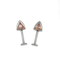 Paws & Purrs - PAIR OF Cat Ear CZ Internally Threaded Titanium Ear Stud - Paws & Purrs - PAIR OF Cat Ear CZ Internally Threaded Titanium Ear Stud - Champagne Gold / 6mm by CRUXJEWELRY