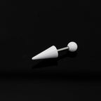 White Enamel Externally Threaded stainless steel Helix Studs - White Enamel Externally Threaded stainless steel Helix Studs - Small by CRUXJEWELRY